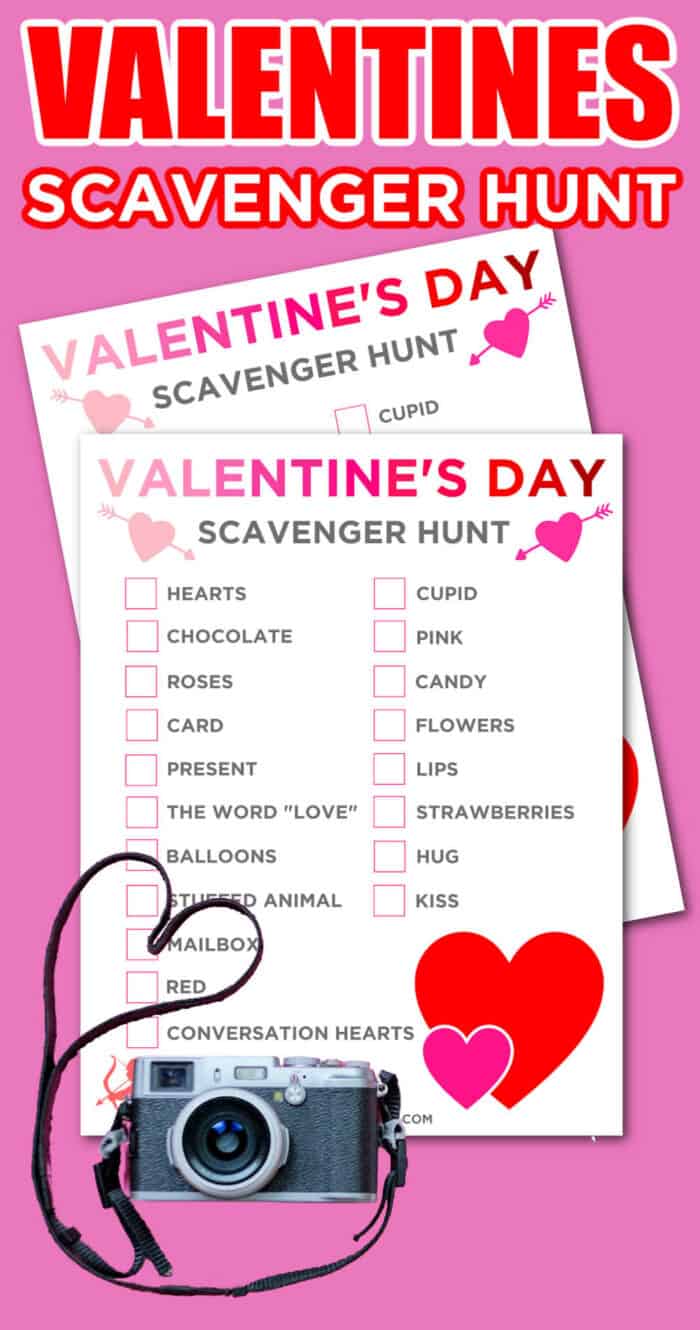 Valentines Scavenger Hunt for Kids