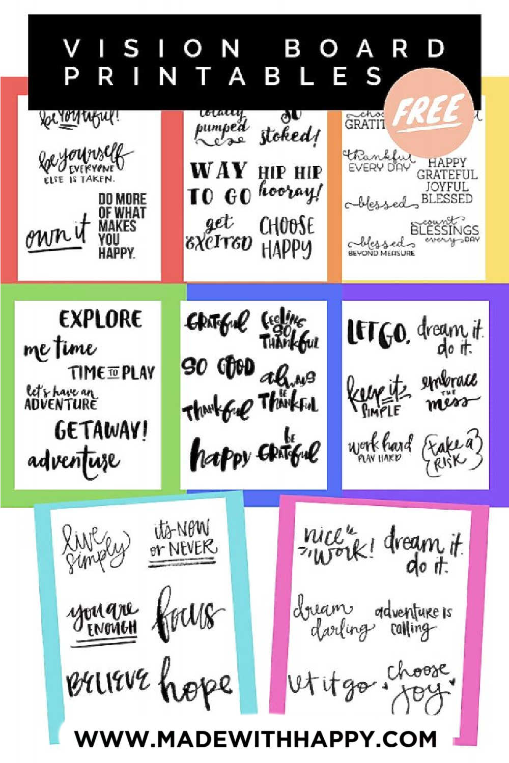 15 Inspiring 2021 Vision Board Ideas - Free Printables for Your Vision Board