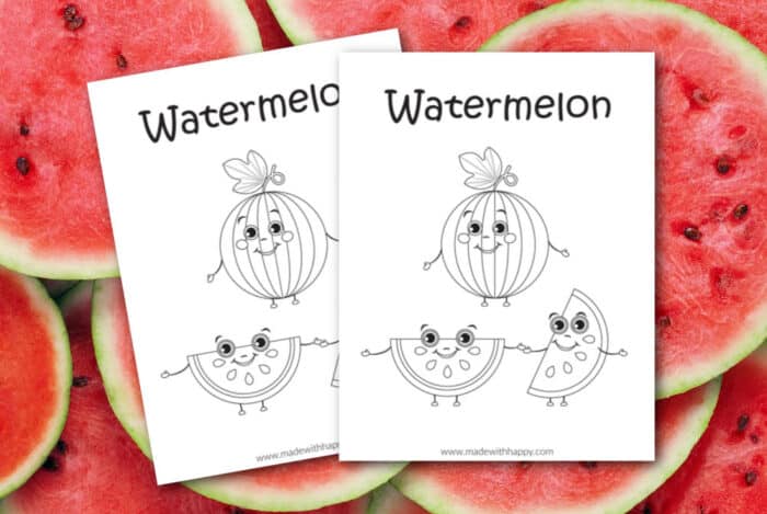 Watermelon Coloring Page For Kids