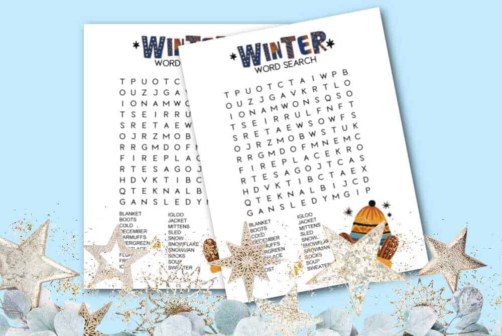 easy printable word searches for kindergarten