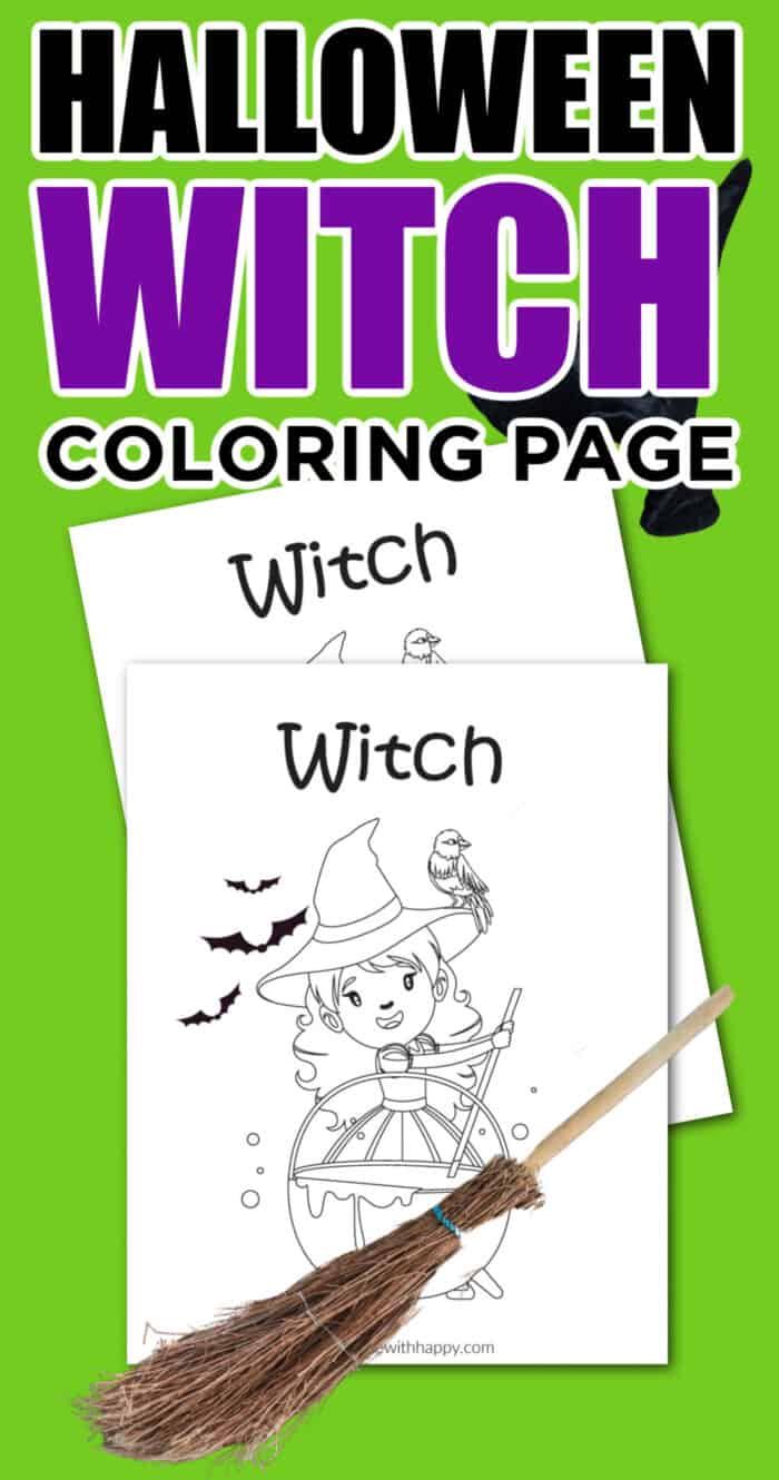 Witch Coloring Sheet for kids