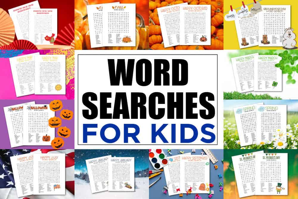 Word Searches For kids