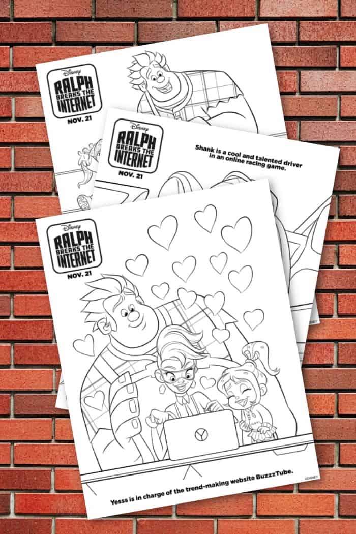 Coloring Sheets Ralph Breaks the internet