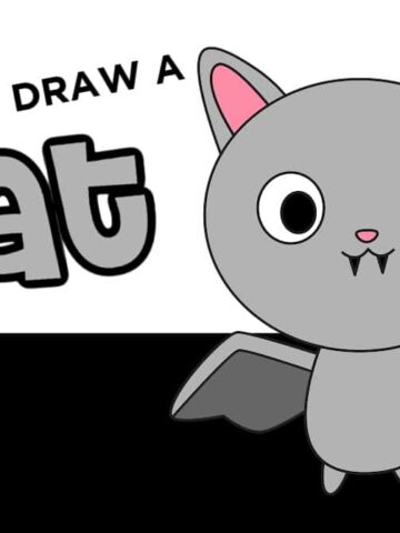 How to Draw a Bat - Cute Bat Drawing - Made with HAPPY