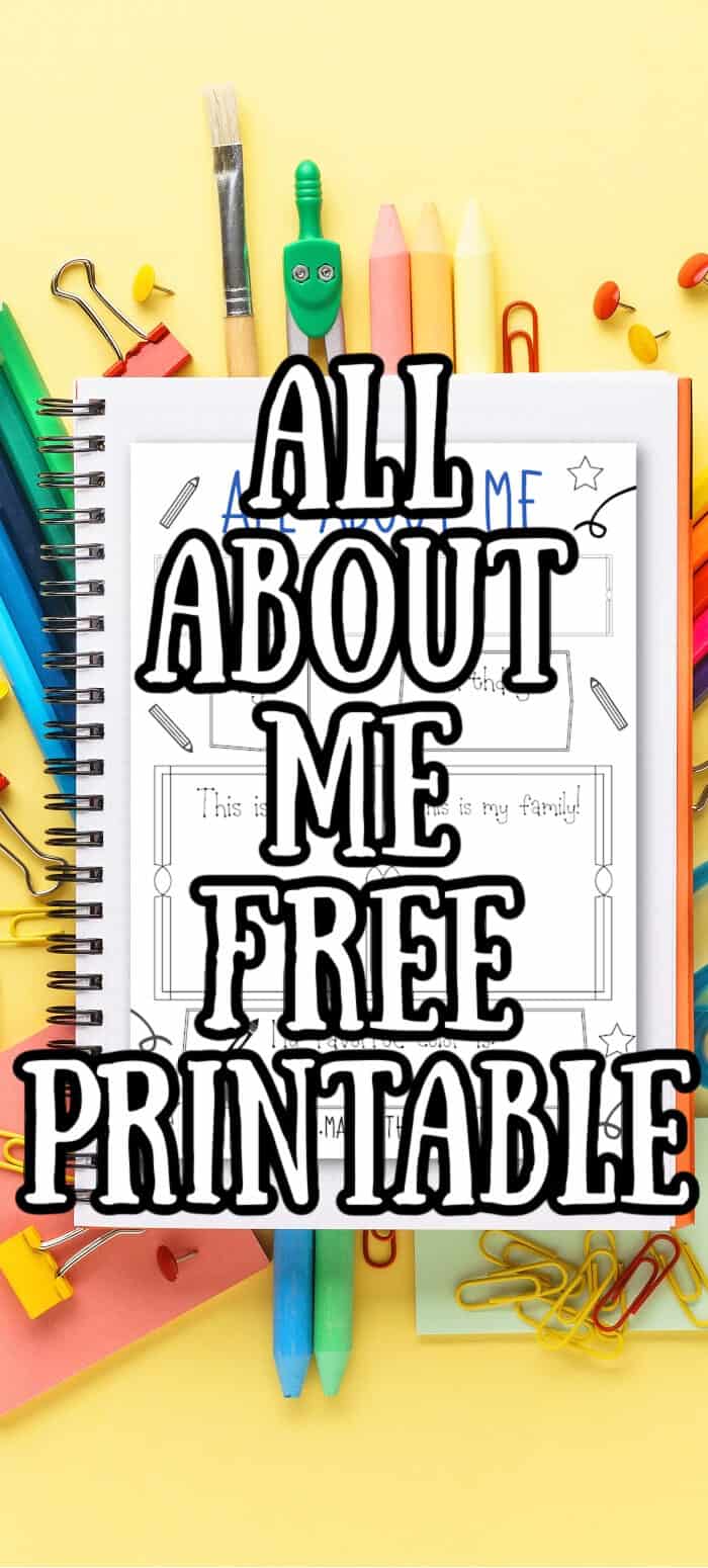All About Me Free Printable