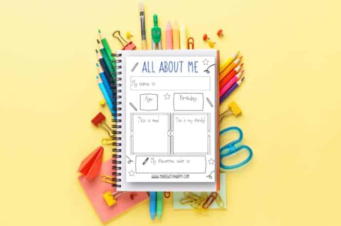 all about me free printable