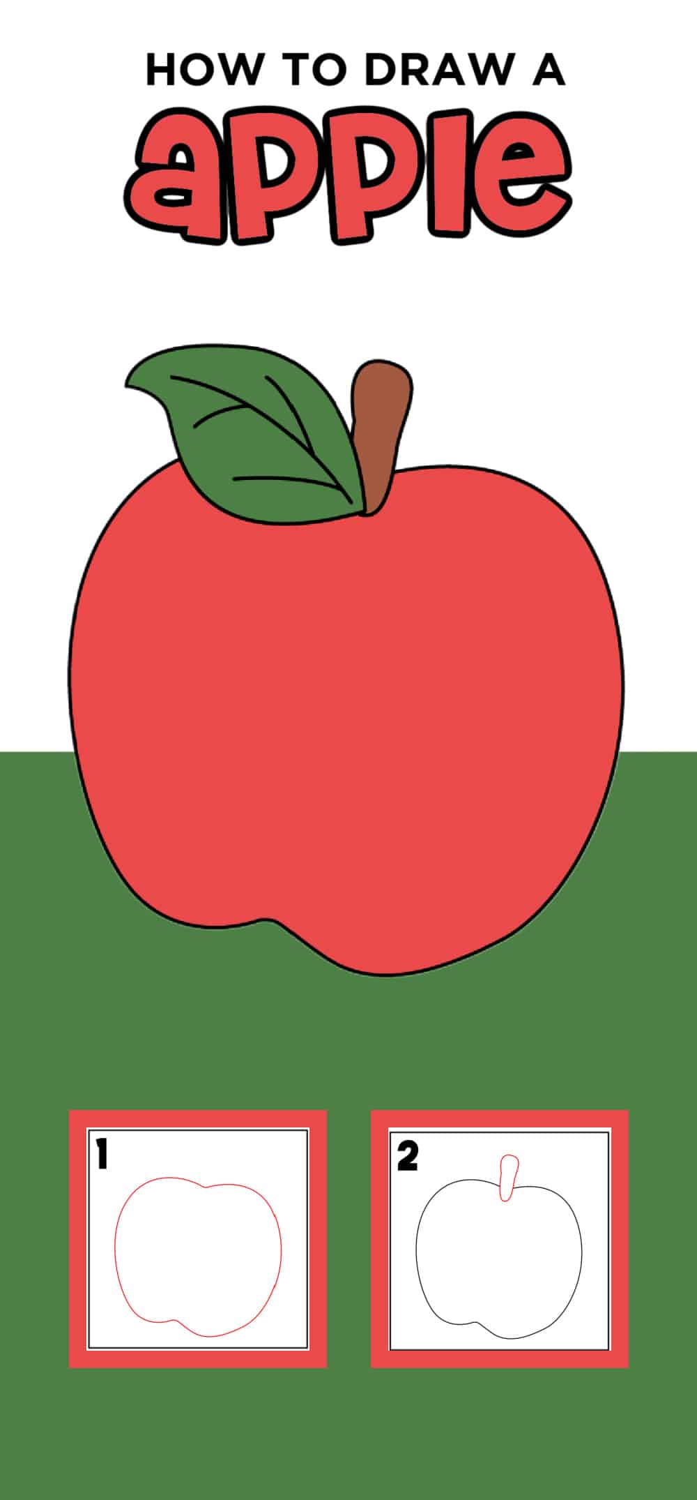 apple drawing easy