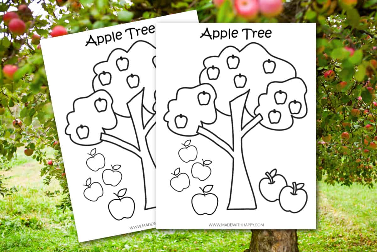 Apple Tree Printable Coloring Pages