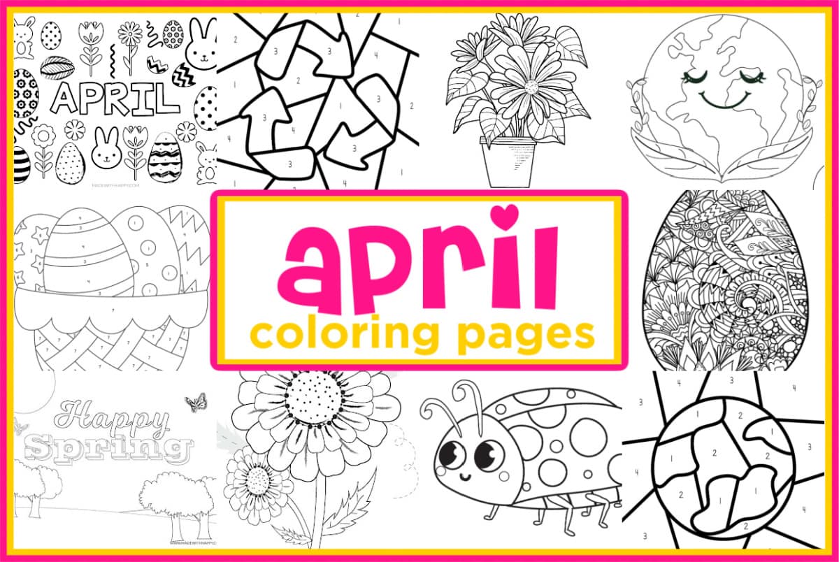 april coloring pages