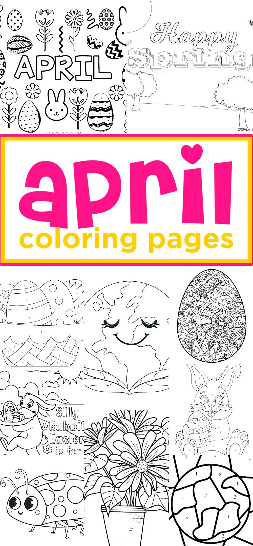 april coloring sheets
