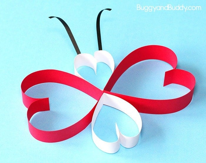 Paper Heart Butterfly Craft