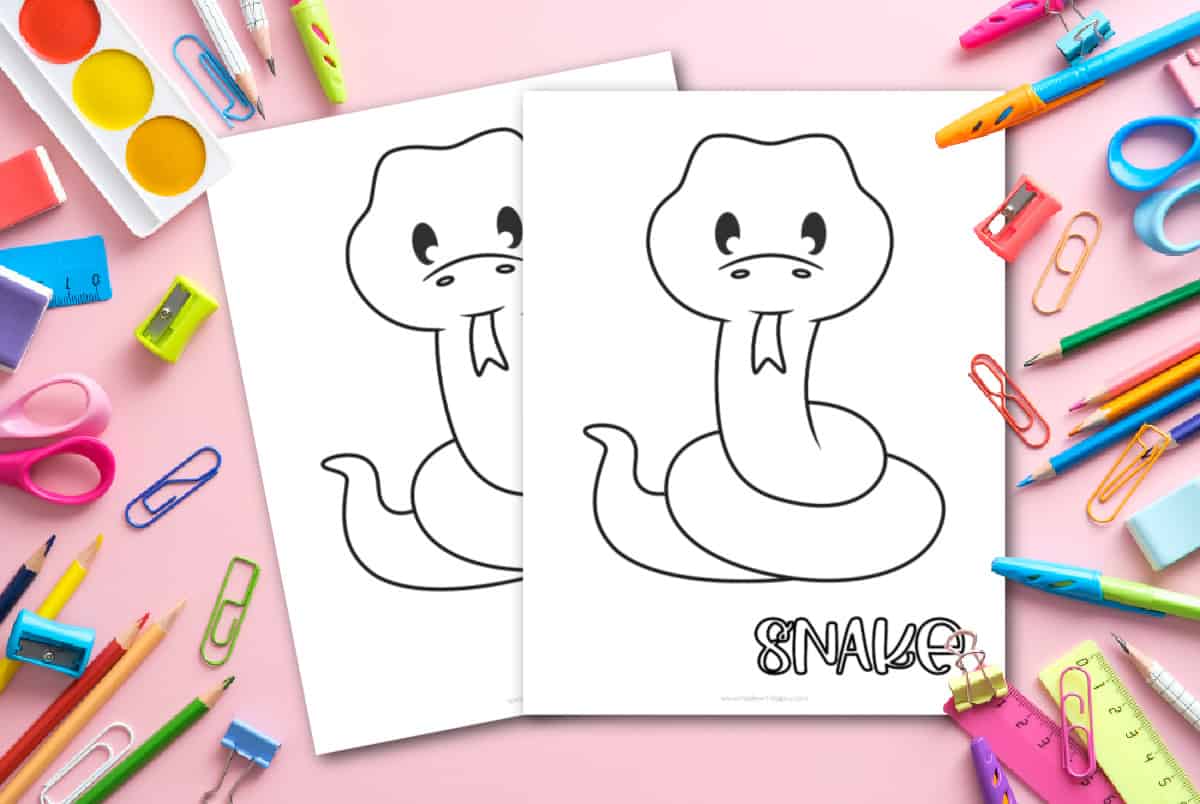 baby snake coloring page