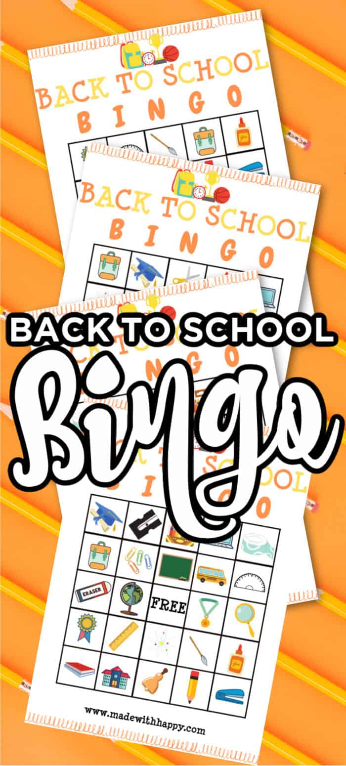 Back to school Bingo Cards