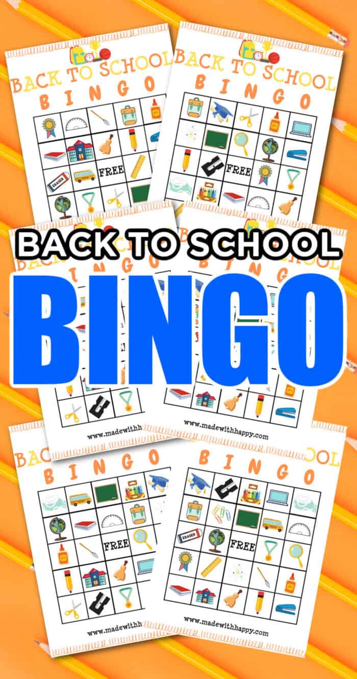 bingo for the first day of school