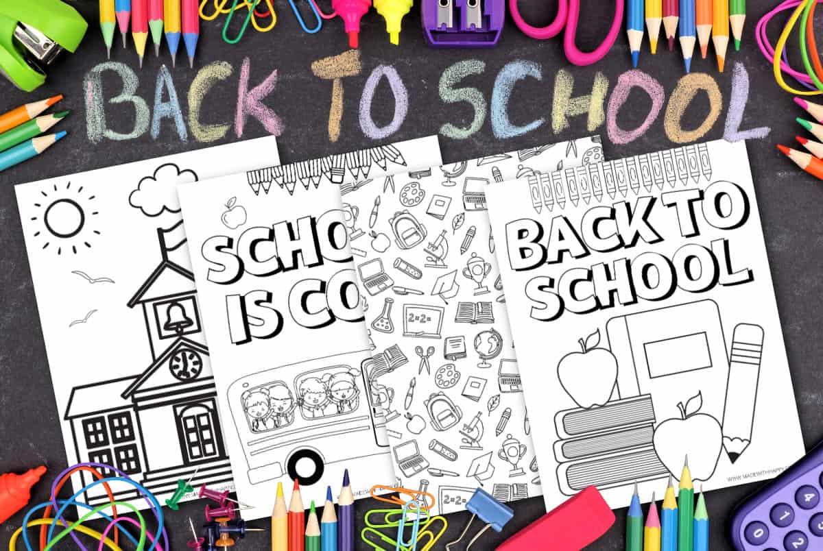 back to school coloring pages free