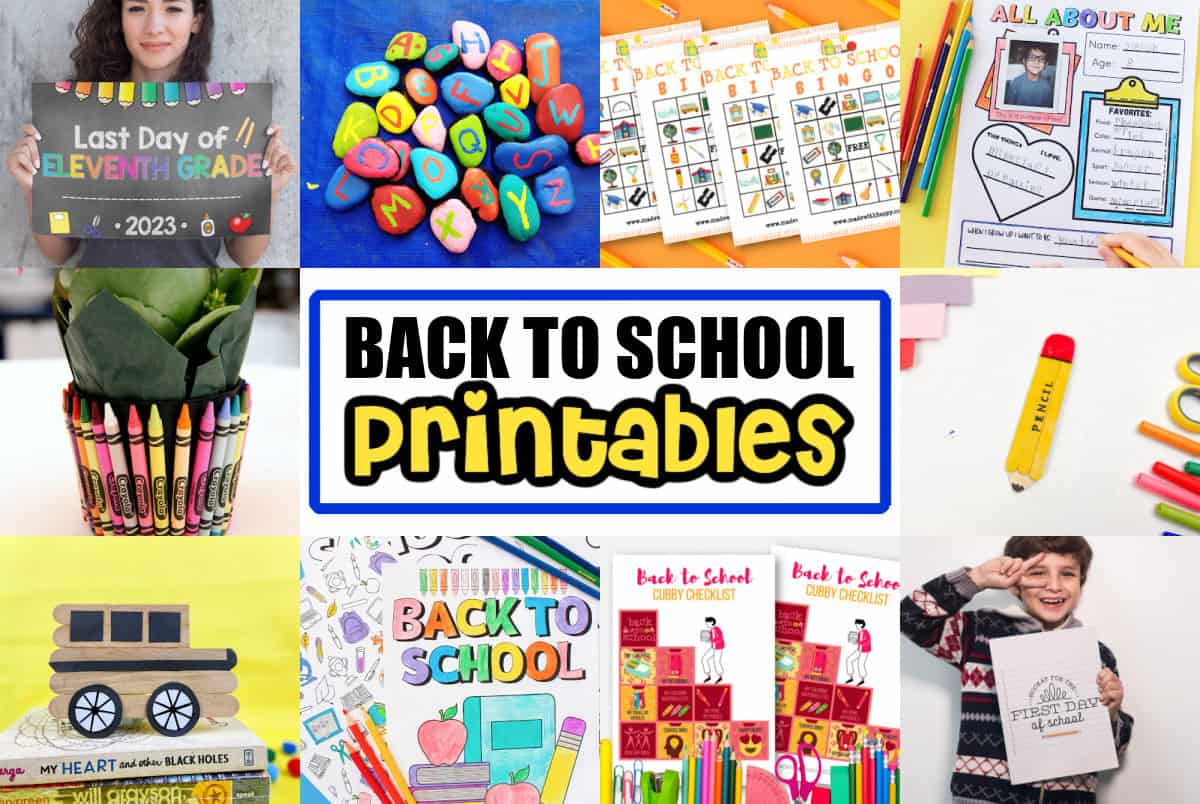 back to school printables