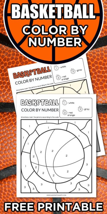 Basketball Color By Number [FREE Printable] - Made with HAPPY