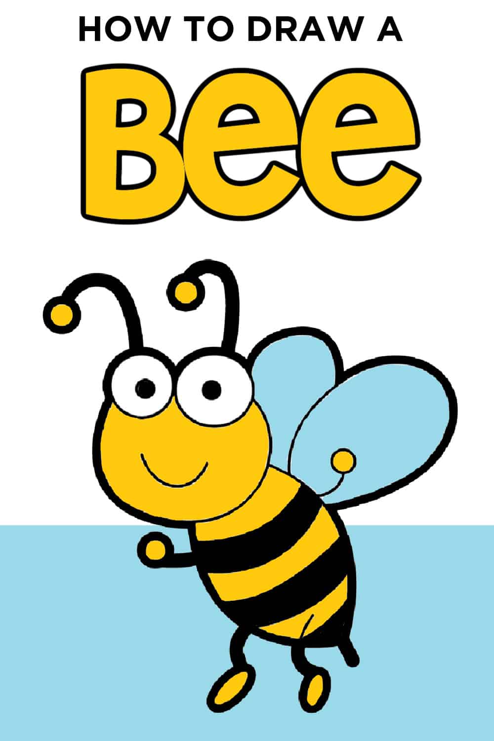 Draw a Cute Honey Bee Easy Step by Step for Kids and Children, Bumble Bee  Drawing - YouTube