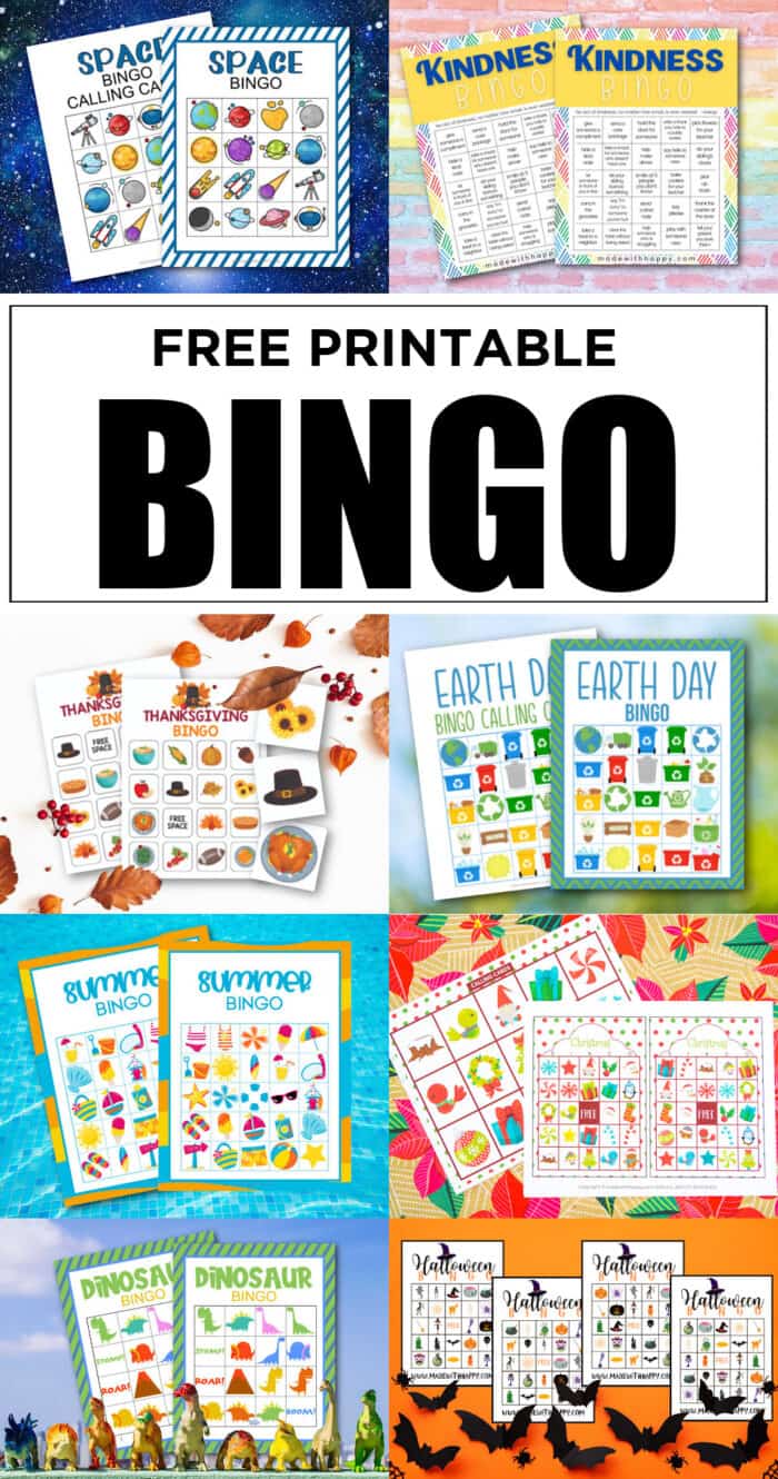 25+ Free Printable Bingo Cards - Made with HAPPY