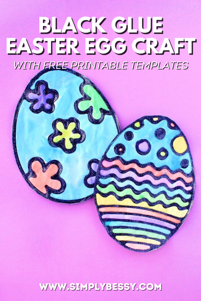 black glue easter egg craft pin image