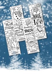 Winter Bookmarks to Color - Made with HAPPY