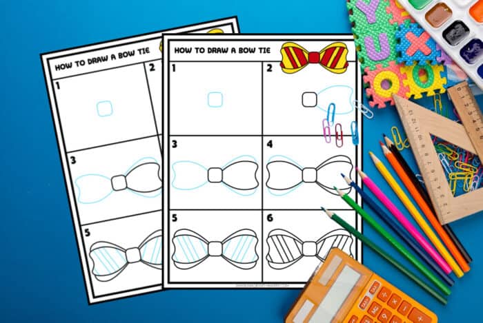 How to Draw a Bow Tie Easy - Made with HAPPY
