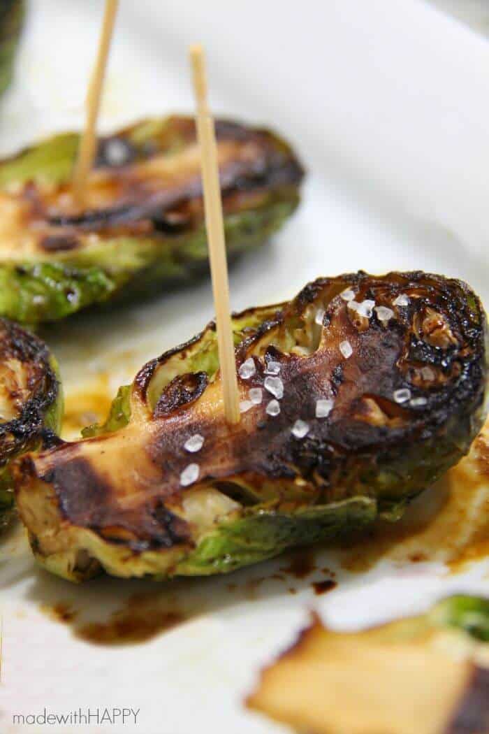 Brussel Sprout Appetizers | Grilled Brussel Sprouts Recipe | www.madewithHAPPY.com