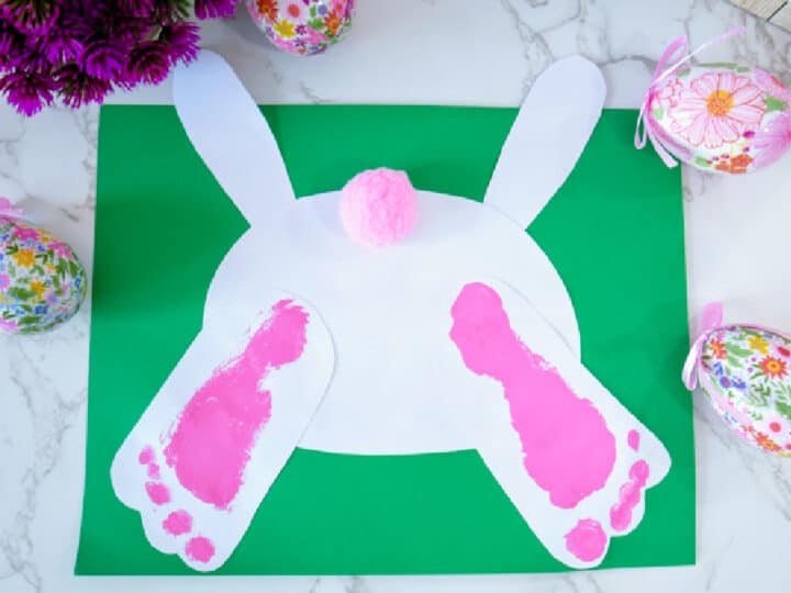 bunny footprint art