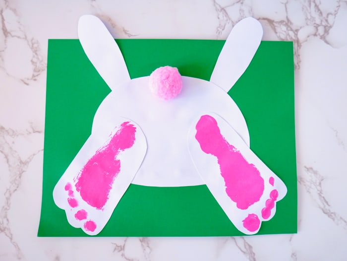 how to make easter bunny footprints