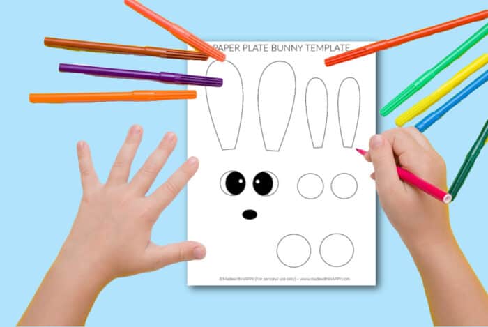 Easy Paper Plate Bunny Craft For Kids - Made with HAPPY
