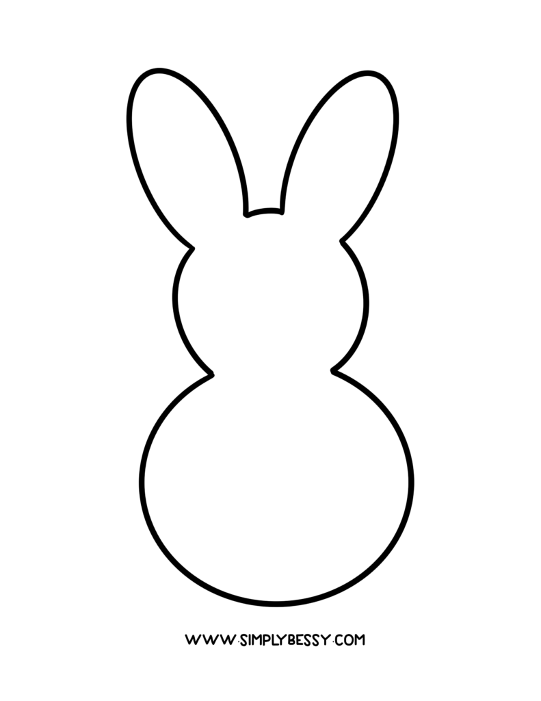 bunny outline template free printable pdf