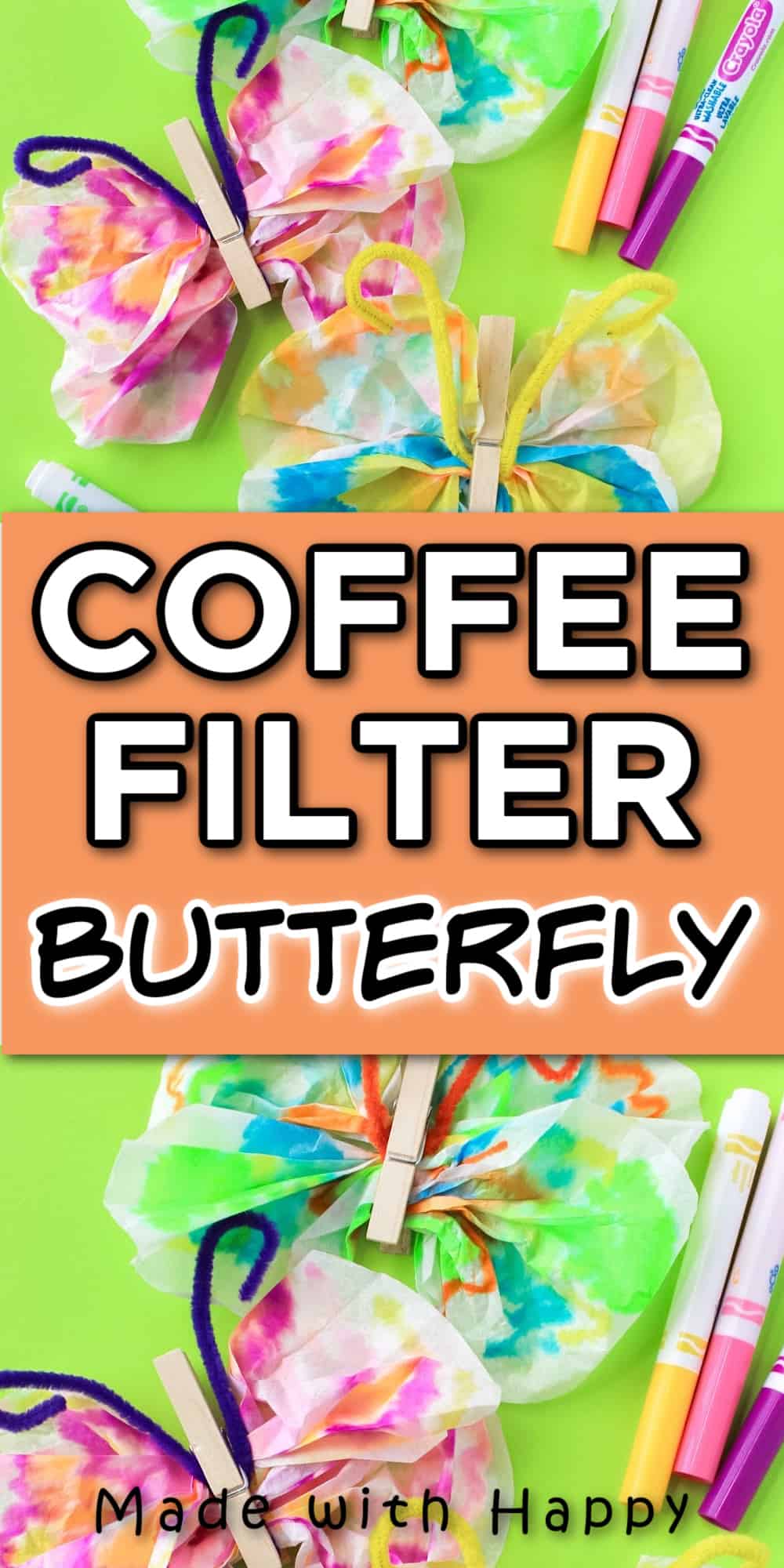 butterfly coffee filter craft