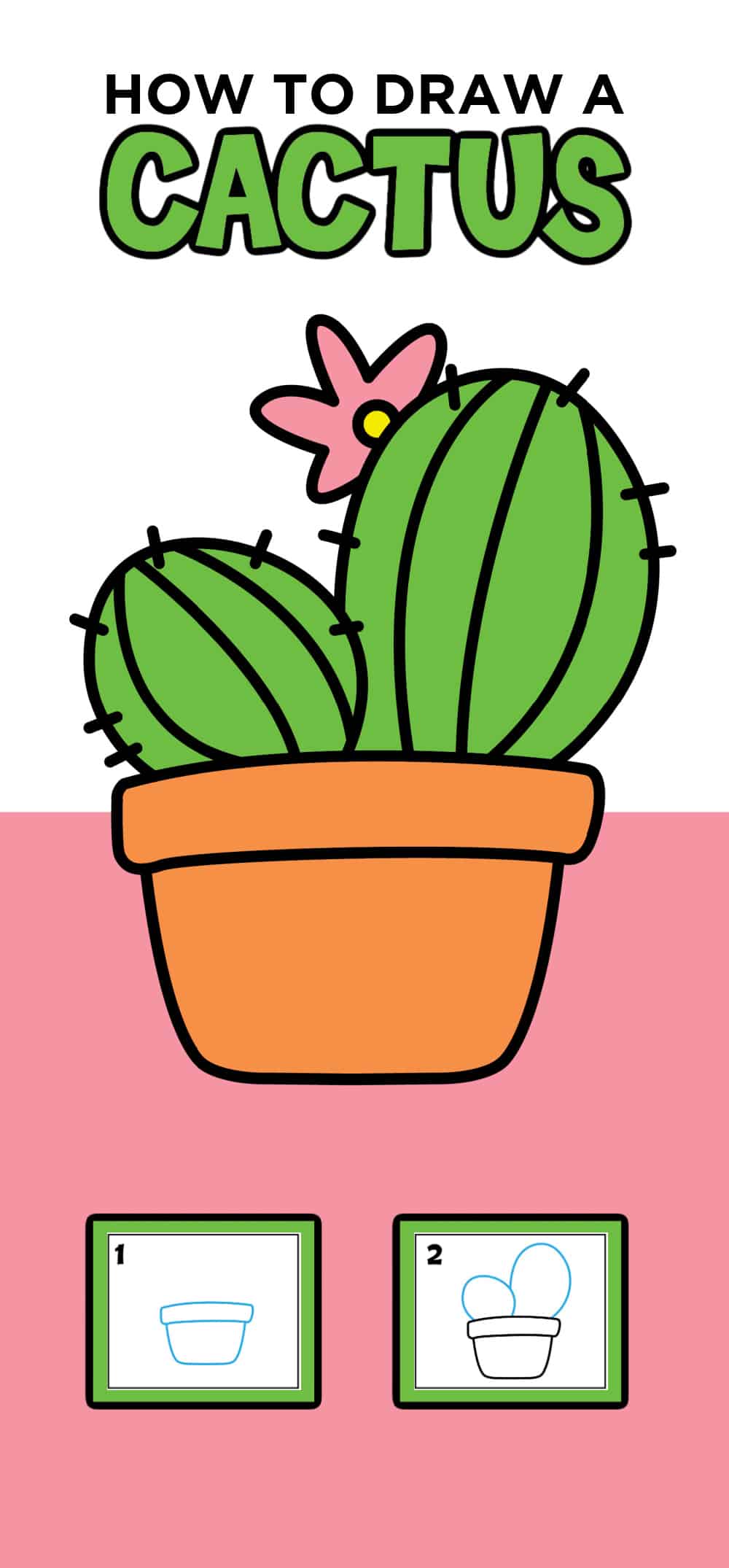 cactus drawing easy