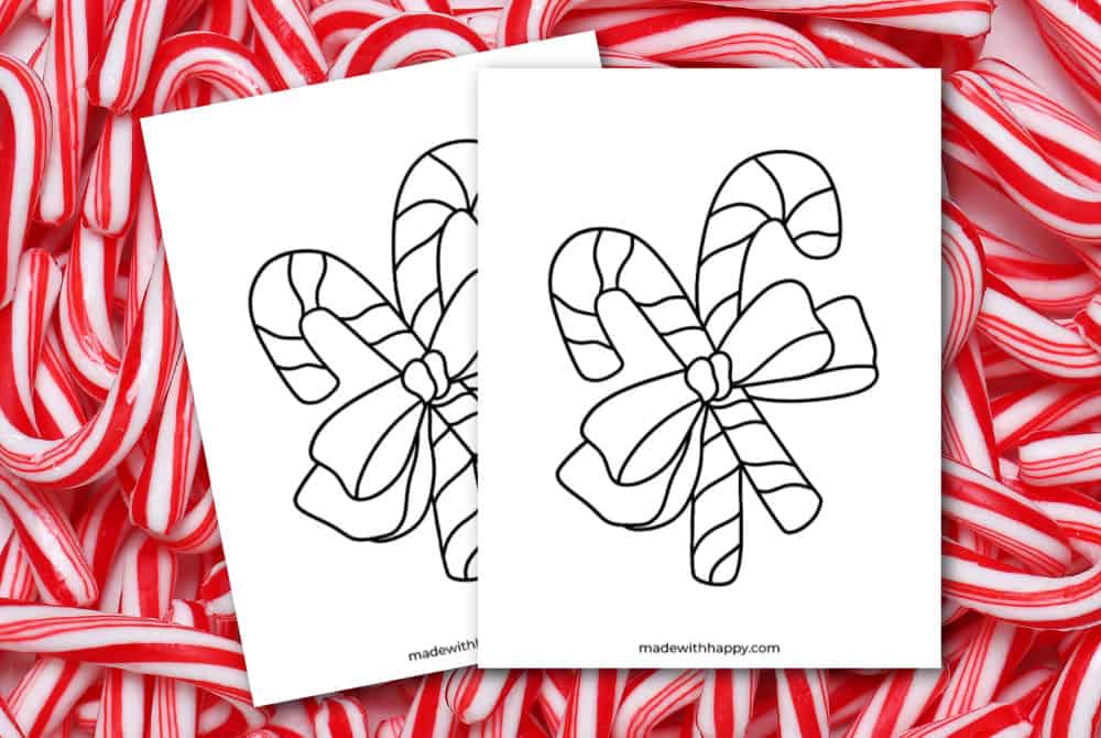 Candy Cane Coloring page