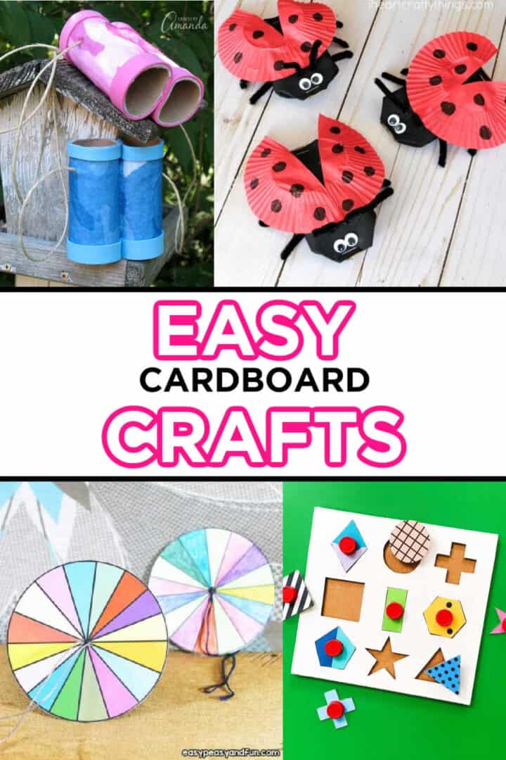 21+ Easy Cardboard Crafts For Kids Made with HAPPY