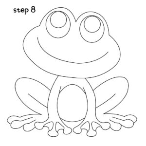 Cartoon Drawing of a Frog Step 8