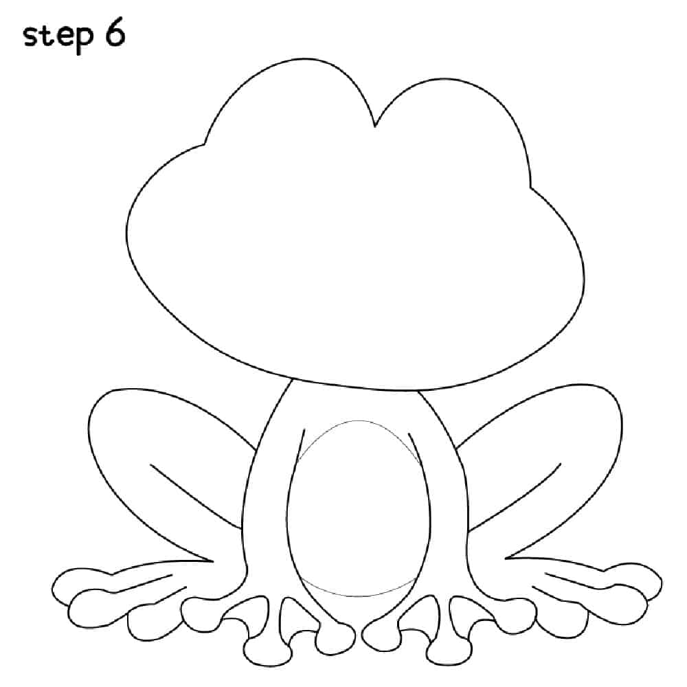 Cartoon Frog Drawing Step 6