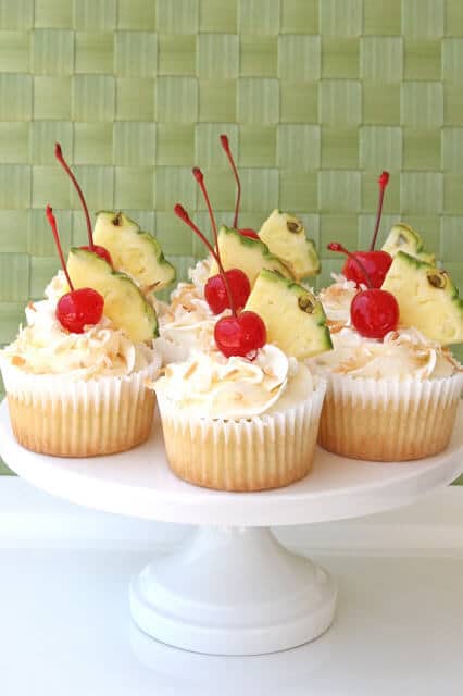 Summer Cupcake Ideas should definitely include these Pina Colada Cupcakes