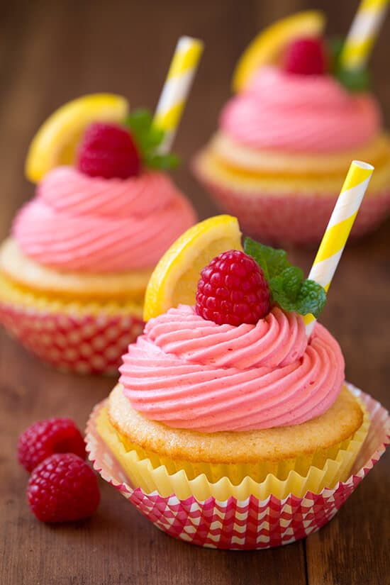 Raspberry Lemonade Cupcakes are certainly top of my list for summer cupcake ideas