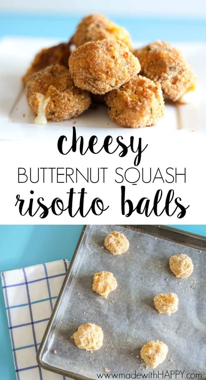 Cheesy Butternut Squash Risotto Balls