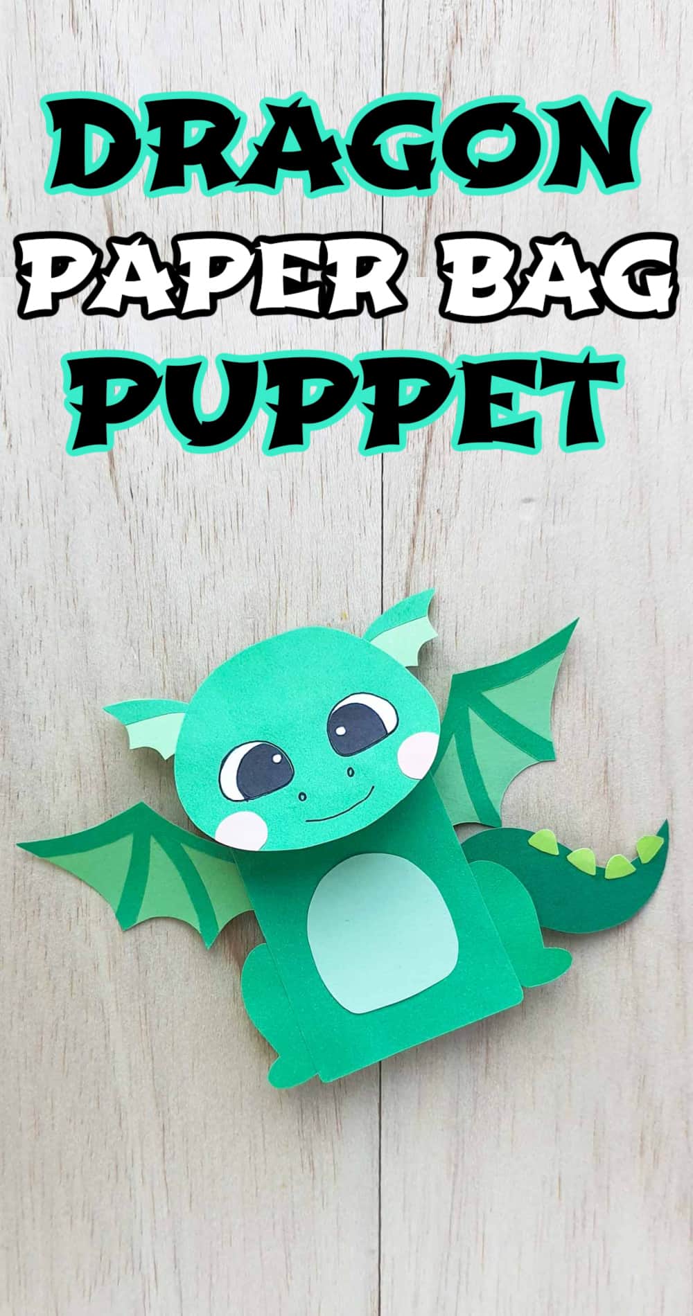 chinese dragon paper bag puppet