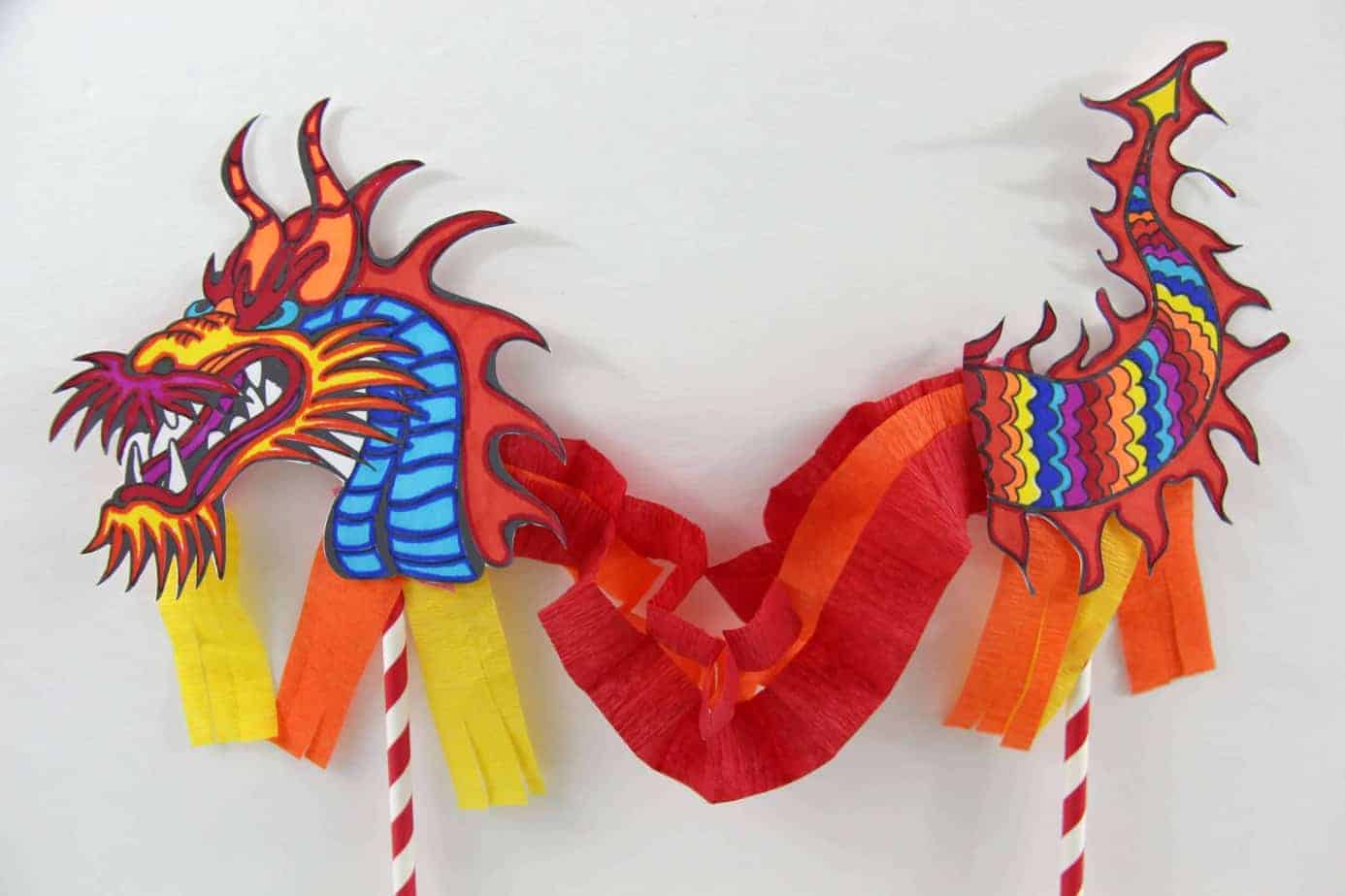 Chinese Dragon Puppet Kids Craft - Made with HAPPY