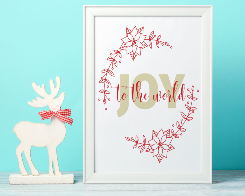Joy to the world Christmas art print