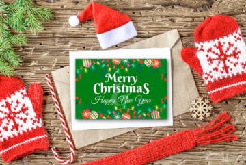 FREE Printable Christmas Cards - Made with HAPPY