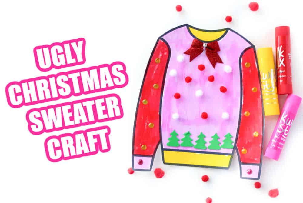høste Halloween filthy Kids Ugly Christmas Sweater Craft - Made with HAPPY