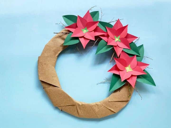 christmas paper wreath