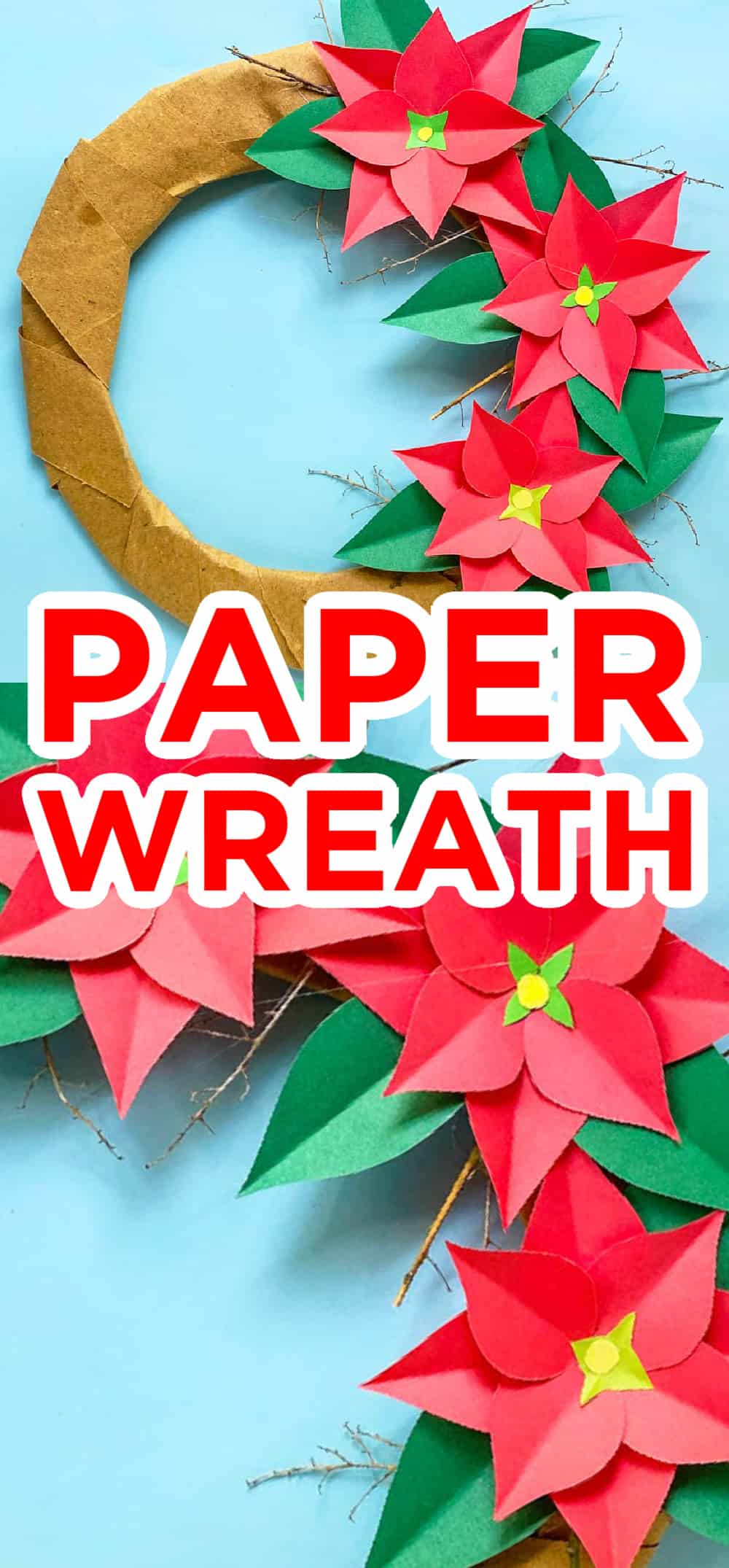 christmas wreath construction paper