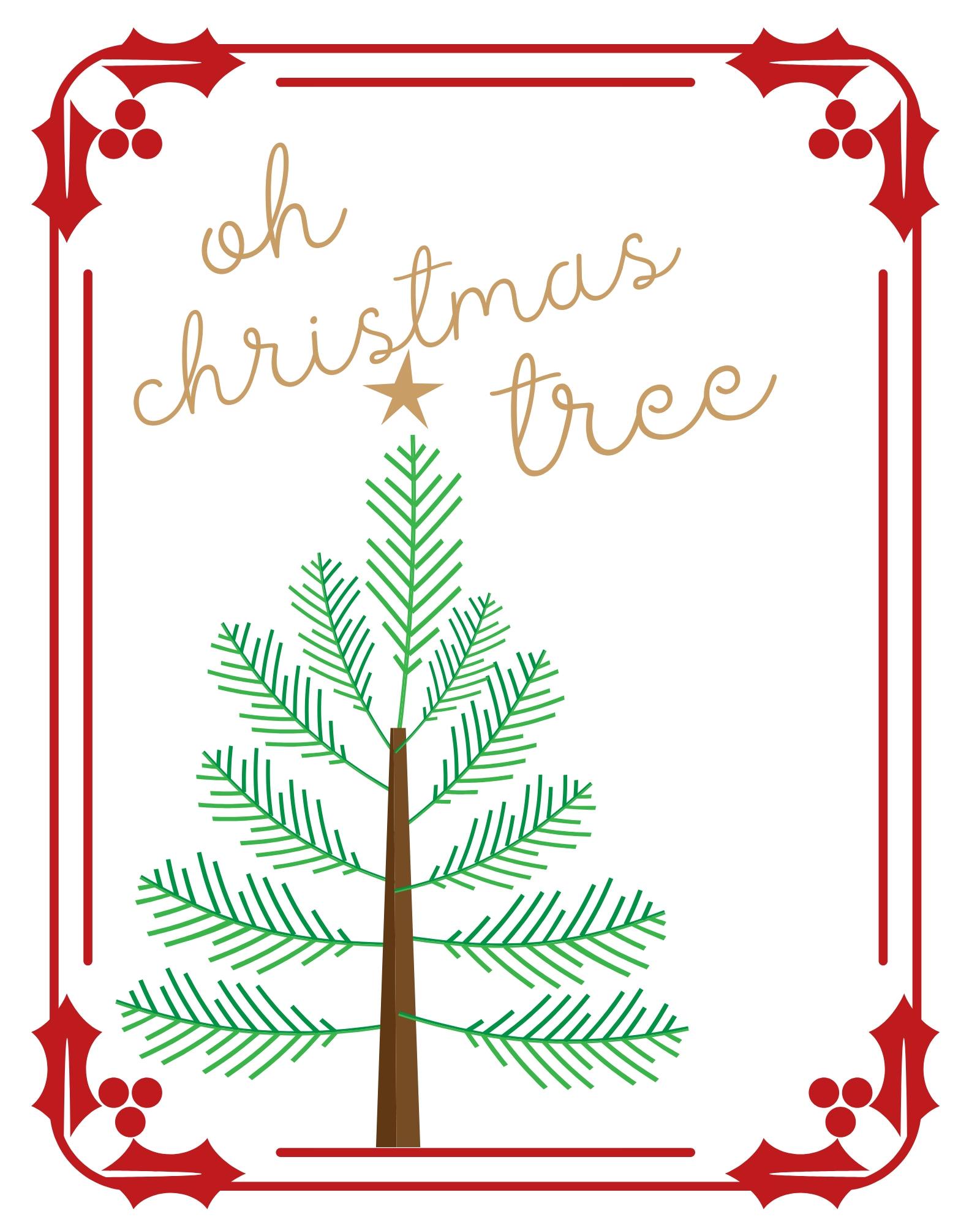 Christmas Art Prints Free Printables for Your Holiday Decor