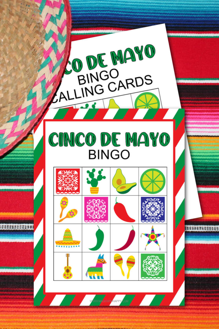 Cinco De Mayo Bingo Game - Made with HAPPY
