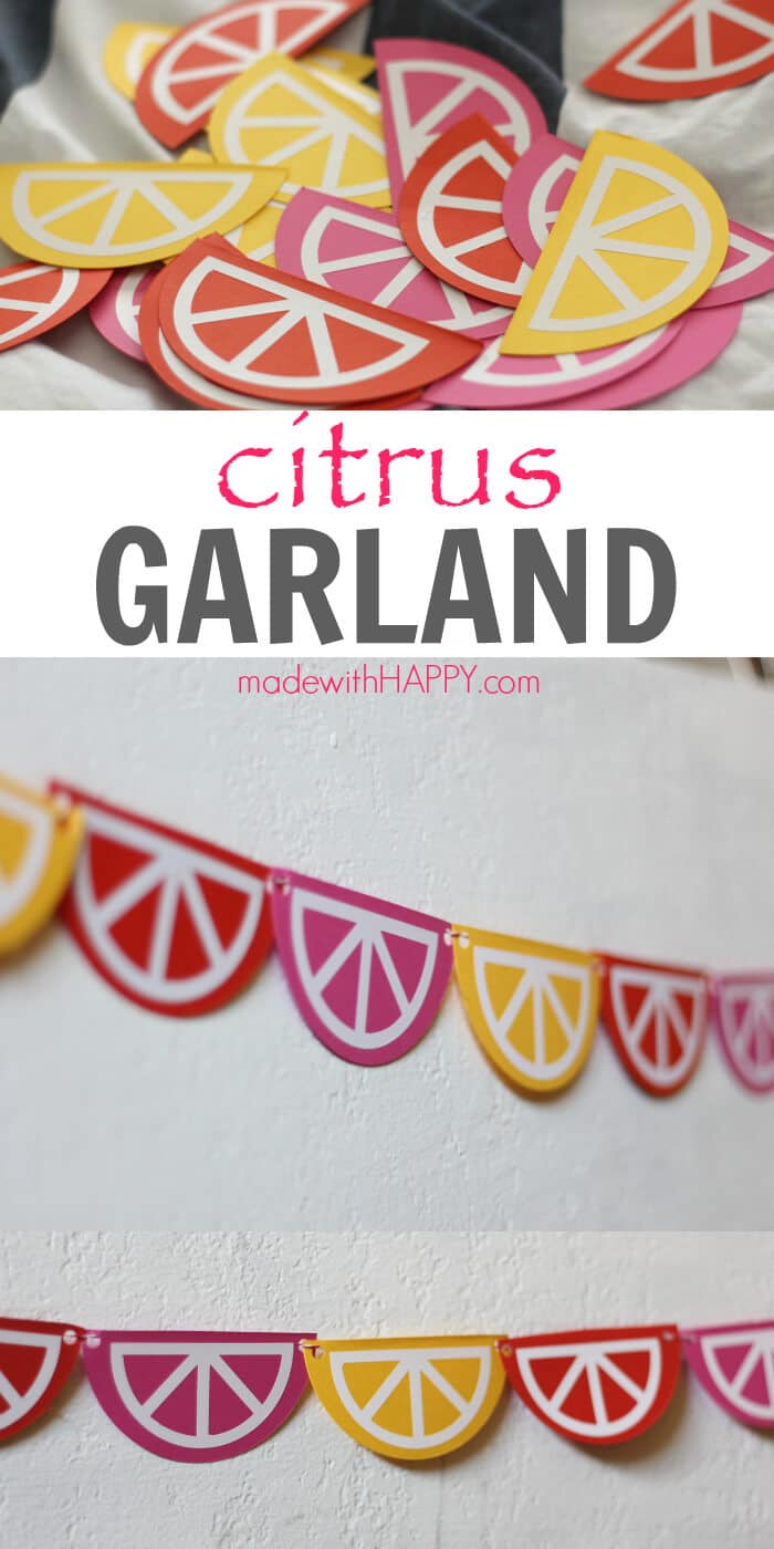 Summer Citrus Garland - Lemon Slices, Orange Slices, and Grapefruit Slices - Made with HAPPY www.madewithhappy.com